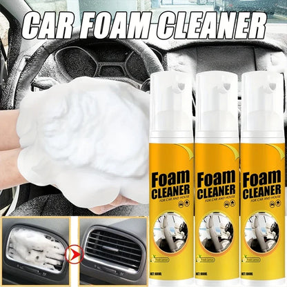 Multifunctional foam cleaner, decontamination of automotive products, interior leather, seat, steering wheel cleaner parts