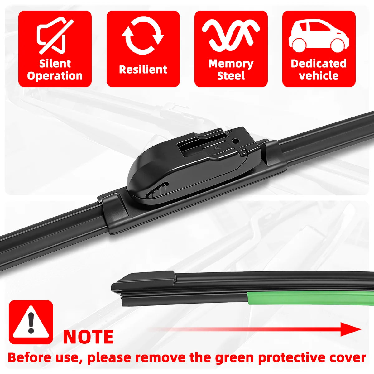 2PCS Front Windshield Wiper Blades Suitable For Tesla Model 3 2017-2026 Car Silent Smooth Cleaning Automotive Replacement Parts