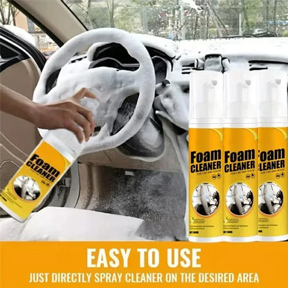 Multifunctional foam cleaner, decontamination of automotive products, interior leather, seat, steering wheel cleaner parts