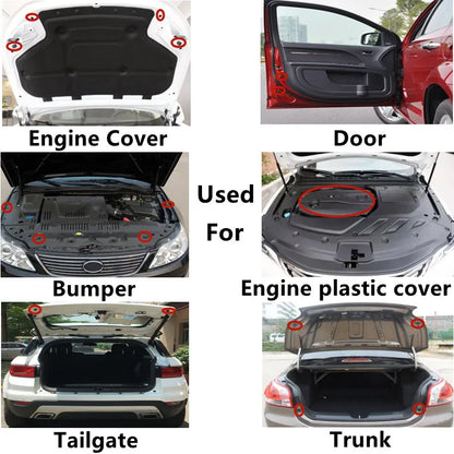 Car Engine Cover Plate Door Trunk Bumper Rubber Band Buffer Cushion Collision Damping Pad Tailgate Anti-collision Grommet Gasket