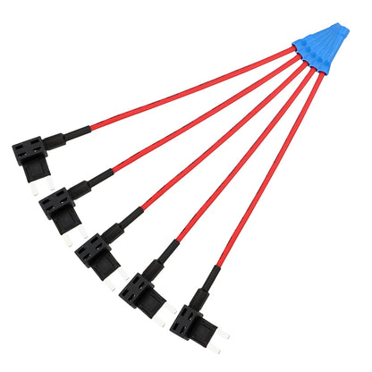 24V 12V Car Fuse Blades Holder Circuit Adapter Protector Splitter ATM APM Tap Micro Connector Truck Automobile Accessories 5pcs