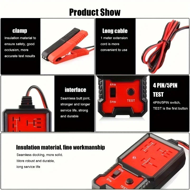 LED indicator lights, automotive battery testers, electronic testers, relays, diagnostic tools, general 12V automotive parts