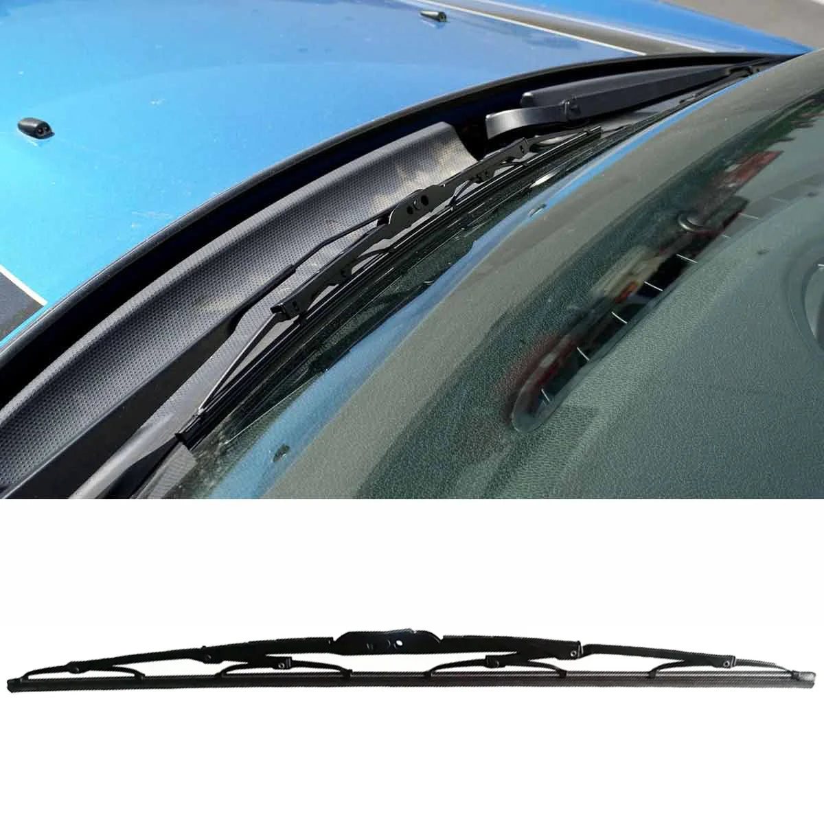 1PC Automotive Iron Frame Windshield Wiper Universal U/J Hook 14"16"17"18"19"20"21"22"24" HD Silent Wiper Automotive Parts