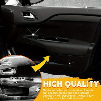 Multifunctional foam cleaner, decontamination of automotive products, interior leather, seat, steering wheel cleaner parts