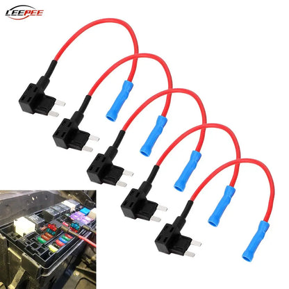 24V 12V Car Fuse Blades Holder Circuit Adapter Protector Splitter ATM APM Tap Micro Connector Truck Automobile Accessories 5pcs