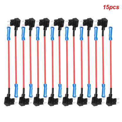 24V 12V Car Fuse Blades Holder Circuit Adapter Protector Splitter ATM APM Tap Micro Connector Truck Automobile Accessories 5pcs