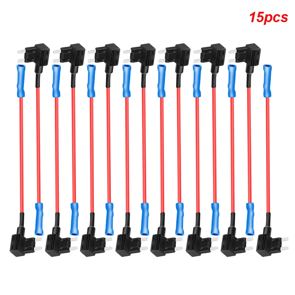 24V 12V Car Fuse Blades Holder Circuit Adapter Protector Splitter ATM APM Tap Micro Connector Truck Automobile Accessories 5pcs