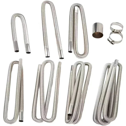 Exhaust Pipe Tube Elbow Connector Set 25mm 26mm for Diesel Heater Car Camper Caravan Truck Automotive Exhaust Parts