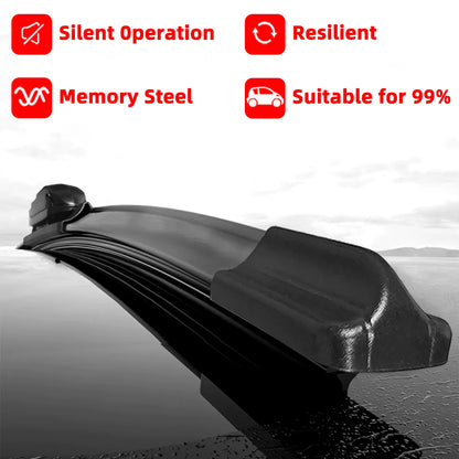 2PCS Front Windshield Wiper Blades Suitable For Tesla Model 3 2017-2026 Car Silent Smooth Cleaning Automotive Replacement Parts