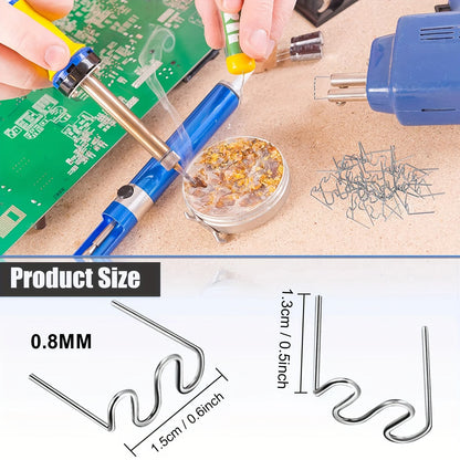 500PCS 0.6/0.8mm Hot Stapler Stapl For Car Bumper Plastic Welder Automotive Repair Kit Hot Stapler Welding Soldering Tool