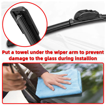 2PCS Front Windshield Wiper Blades Suitable For Tesla Model 3 2017-2026 Car Silent Smooth Cleaning Automotive Replacement Parts