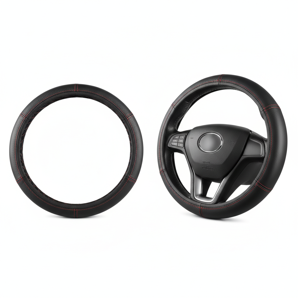 Non-Slip Leather Steering Wheel Cover